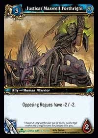 Justicar Maxwell Forthright - Scourgewar - WoW card