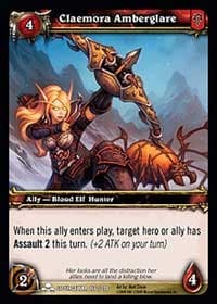 Claemora Amberglare - Scourgewar - WoW card