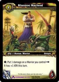 Klannoc Macleod - Scourgewar - WoW card
