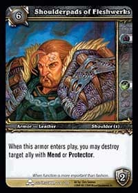 Shoulderpads of Fleshwerks - Scourgewar - WoW card