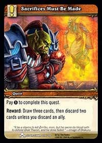 Sacrifices Must Be Made - Scourgewar - WoW card