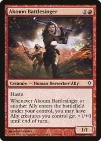 Akoum Battlesinger - Worldwake - Magic: The Gathering card