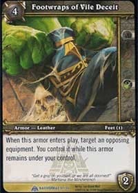 Footwraps of Vile Deceit - Naxxramas Treasure - WoW card