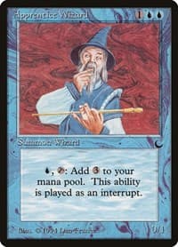 Apprentice Wizard - The Dark - Magic: The Gathering card
