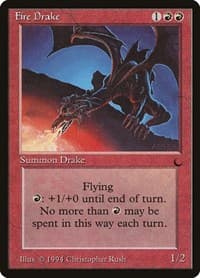 Fire Drake - The Dark - Magic: The Gathering card