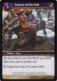 Lesson of the Call - Wrathgate - WoW card