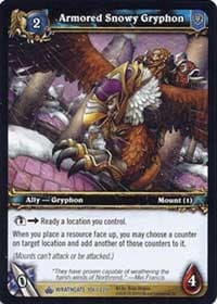 Armored Snowy Gryphon - Wrathgate - WoW card
