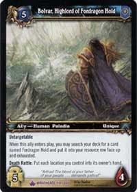 Bolvar, Highlord of Fordragon Hold - Wrathgate - WoW card