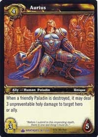 Aurius - Wrathgate - WoW card