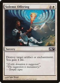 Solemn Offering - Magic 2011 (M11) - Magic: The Gathering card