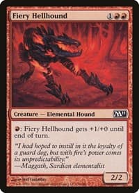 Fiery Hellhound - Magic 2011 (M11) - Magic: The Gathering card