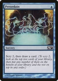 Preordain - Magic 2011 (M11) - Magic: The Gathering card