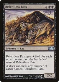 Relentless Rats - Magic 2011 (M11) - Magic: The Gathering card