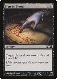 Sign in Blood - Magic 2011 (M11) - Magic: The Gathering card