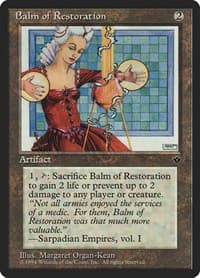 Balm of Restoration - Fallen Empires - Magic: The Gathering card