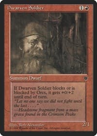 Dwarven Soldier (Alexander) - Fallen Empires - Magic: The Gathering card