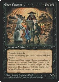 Ebon Praetor - Fallen Empires - Magic: The Gathering card