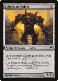 Saberclaw Golem - Scars of Mirrodin - Magic: The Gathering card