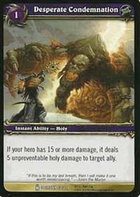Desperate Condemnation - Icecrown - WoW card