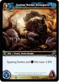 Justicar Nordar Stonegrave - Icecrown - WoW card