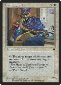 Hand of Justice - Fallen Empires - Magic: The Gathering card