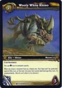 Wooly White Rhino - Icecrown - WoW card