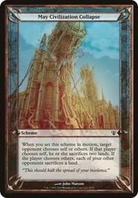 May Civilization Collapse (Archenemy) - Oversize Cards - Magic: The Gathering card