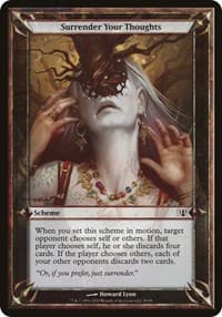 Surrender Your Thoughts (Archenemy) - Oversize Cards - Magic: The Gathering card