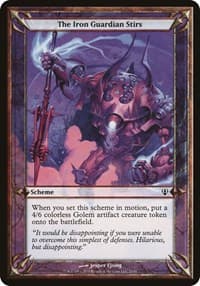 The Iron Guardian Stirs (Archenemy) - Oversize Cards - Magic: The Gathering card