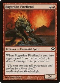 Bogardan Firefiend - Planechase - Magic: The Gathering card