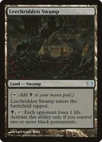 Leechridden Swamp - Planechase - Magic: The Gathering card