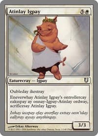 Atinlay Igpay - Unhinged - Magic: The Gathering card