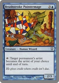 Brushstroke Paintermage - Unhinged - Magic: The Gathering card