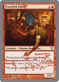 Frazzled Editor - Unhinged - Magic: The Gathering card