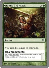 Granny's Payback - Unhinged - Magic: The Gathering card