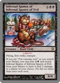 Infernal Spawn of Infernal Spawn of Evil - Unhinged - Magic: The Gathering card