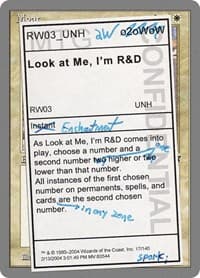Look at Me, I'm R&D - Unhinged - Magic: The Gathering card