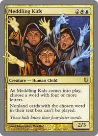 Meddling Kids - Unhinged - Magic: The Gathering card