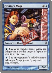 Moniker Mage - Unhinged - Magic: The Gathering card