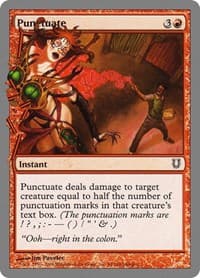 Punctuate - Unhinged - Magic: The Gathering card