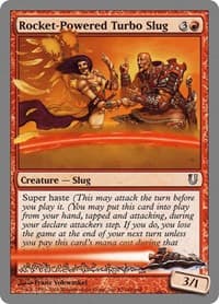 Rocket-Powered Turbo Slug - Unhinged - Magic: The Gathering card