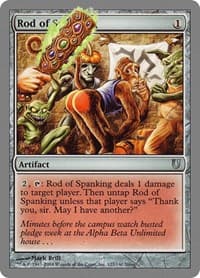 Rod of Spanking - Unhinged - Magic: The Gathering card