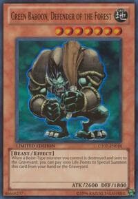 Green Baboon, Defender of the Forest - 2010 Collectors Tins - YuGiOh card