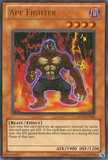 Ape Fighter (5D's Duel Transer) - Yu-Gi-Oh! Video Game Promotional Cards - YuGiOh card