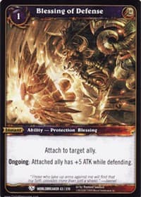 Blessing of Defense - Worldbreaker - WoW card
