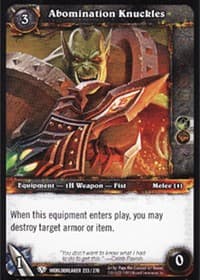 Abomination Knuckles - Worldbreaker - WoW card