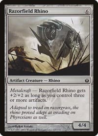 Razorfield Rhino - Mirrodin Besieged - Magic: The Gathering card