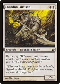 Loxodon Partisan - Mirrodin Besieged - Magic: The Gathering card