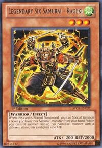 Legendary Six Samurai - Kageki - Storm of Ragnarok - YuGiOh card