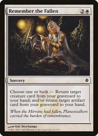 Remember the Fallen - New Phyrexia - Magic: The Gathering card
